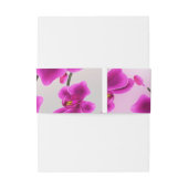 Orchid Flowers Elegant Floral Wedding Invitation Uitnodigingen Wikkel (Achterkant Voorbeeld)