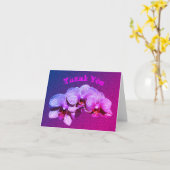 Orchid Flowers Gepersonaliseerd Dank u Kaart (Gele Bloem)
