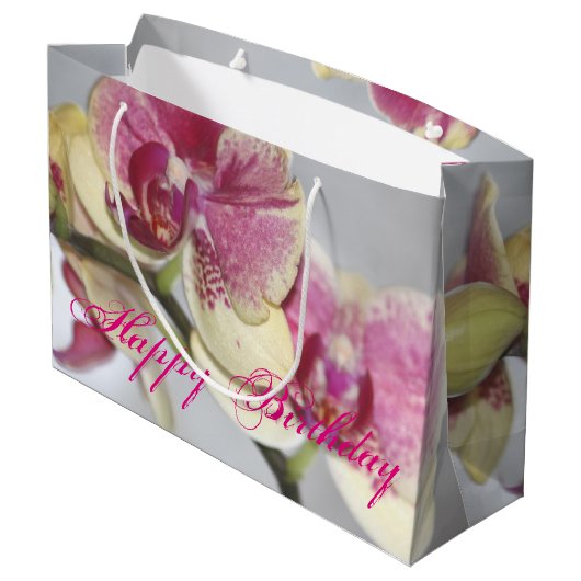 Orchid Flowers Large Cadeautasje (Achterkant Gekanteld)