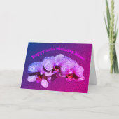 Orchid Flowers Personalized Birthday Kaart (Voorkant)
