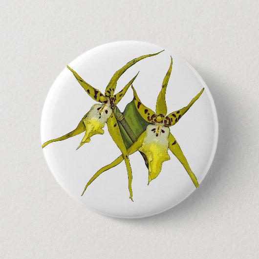 Orchid Flowers Ronde Button 5,7 Cm (Voorkant)