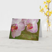 Orchid Flowers Scripture Kaart Psalm 138:8 (Gele Bloem)