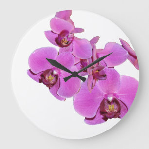 Orchid Flowers Wall Clock Grote Klok