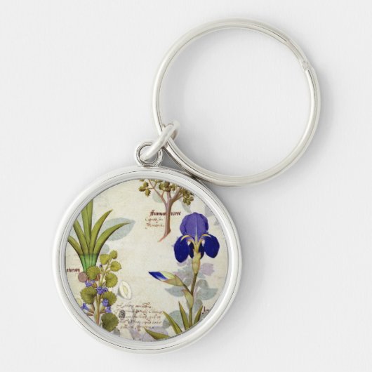 Orchid & Fumitory of Bleeding Heart Hedera & Iris Sleutelhanger (Voorkant)