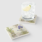 Orchid & Fumitory of Bleeding Heart Hedera & Iris Stenen Onderzetter (Zijkant)