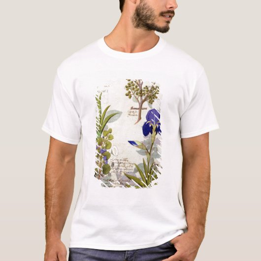 Orchid & Fumitory of Bleeding Heart Hedera & Iris T-shirt (Voorkant)