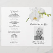 Orchid Funeral Program Celebration of Life Flyer (Voorkant)