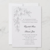 Orchid Garland Formal Traditional Ivory Wedding Kaart (Voorkant)