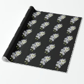 Orchid Garland Wrapping Paper Cadeaupapier (Uitgerold)