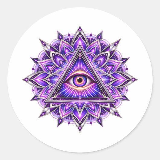 Orchid Geometry Eye Sticker (Voorkant)