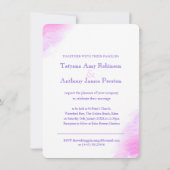 Orchid gestilied waterverf paarse bruiloft kaart (Achterkant)