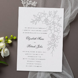 Orchid Gleam Formal Traditional Ivory Wedding Kaart
