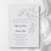 Orchid Gleam Formal Traditional Ivory Wedding Kaart