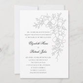 Orchid Gleam Formal Traditional Pure White Wedding Kaart (Voorkant)