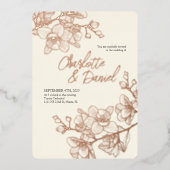 Orchid Golden Moments | Uitnodiging tot Folie van (Voorkant)