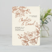 Orchid Golden Moments | Uitnodiging tot Folie van  (Staand Voorkant)