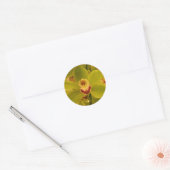 Orchid Green Cymbidium Ronde Sticker (Envelop)