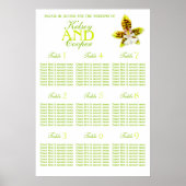 Orchid greenery Wedding Seating Table Planner 1-9 Poster (Voorkant)