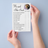 Orchid Hij zei dat ze een douchespelkaart had. Flyer (Hand)