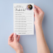 Orchid Hoe goed ken je de bride game card? Flyer (Hand)