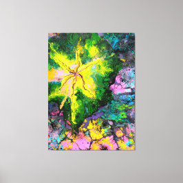 "Orchid in Blooms #1", abstract, psychedelic Canvas Afdruk