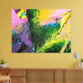 "Orchid in blooms #1", abstract, psychedelic Canvas Afdruk (Insitu (Woonkamer))