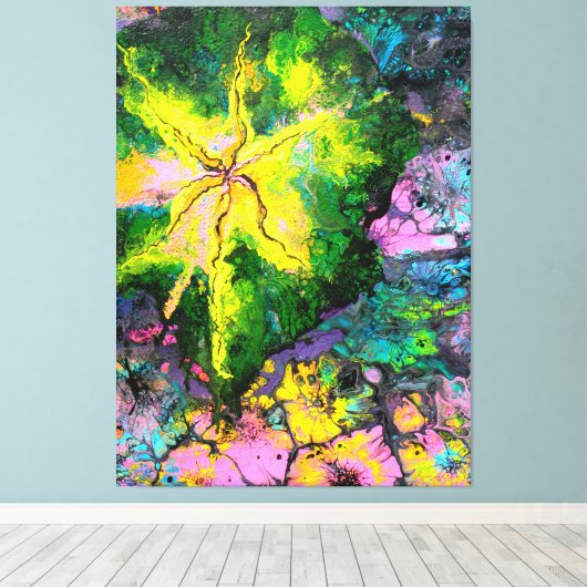 Orchid in Blooms #1 Canvas Afdruk (Insitu (Houten vloer))