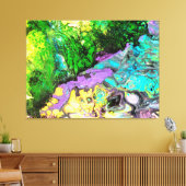 "Orchid in blooms #3",abstract, psychedelic Canvas Afdruk (Insitu (Woonkamer))