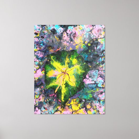 "Orchid In Blooms", abstract, psychedelic Canvas Afdruk (Voorkant)