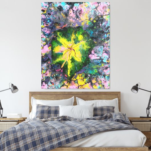 Orchid In Blooms Canvas Afdruk (Insitu (Slaapkamer))