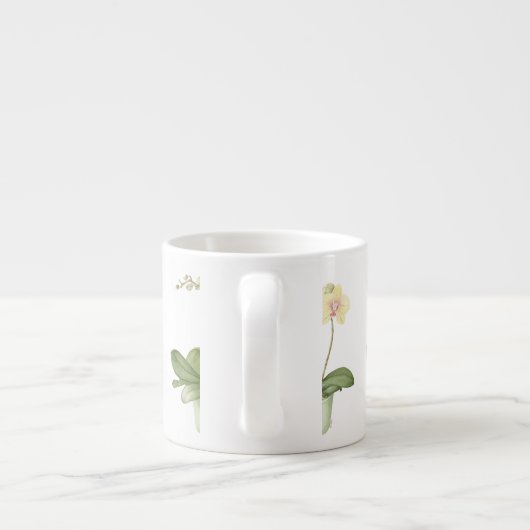 Orchid in Green Pot in Botanical Espresso Mok (Achterkant)