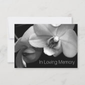 Orchid in Loving Memory 1 Celebration of Life Kaart (Voorkant)