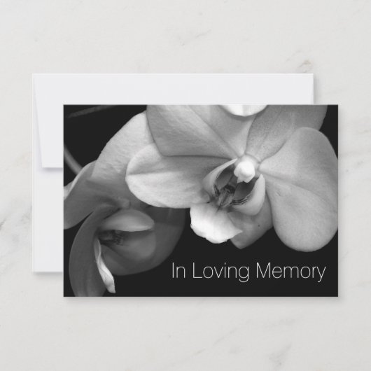 Orchid in Loving Memory 1 Celebration of Life Kaart (Voorkant)