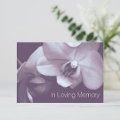 Orchid in Loving Memory 4 Celebration of Life Kaart (Staand voorkant)