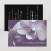 Orchid in Loving Memory 4 Celebration of Life Kaart (Voorkant / Achterkant)