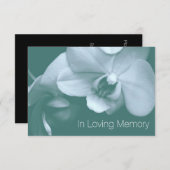 Orchid in Loving Memory 8 Celebration of Life Kaart (Voorkant / Achterkant)