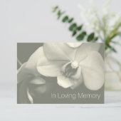 Orchid in Loving Memory Kaki Celebration of Life Kaart (Staand voorkant)