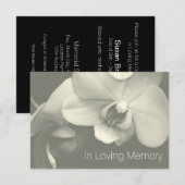 Orchid in Loving Memory Kaki Celebration of Life Kaart (Voorkant / Achterkant)