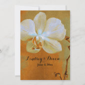 Orchid in Shades of Oranje Personalized Kaart (Achterkant)