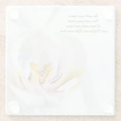 Orchid in White Glazen Onderzetter (Achterkant)