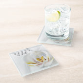 Orchid in White "Rainbow" Glazen Onderzetter (Schuin)