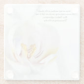 Orchid in White "Rainbow" Glazen Onderzetter (Achterkant)