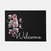 Orchid Insanity on Black Deurmat (Voorkant)