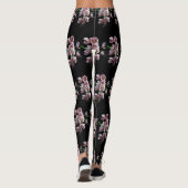 Orchid Insanity op zwart Leggings (Achterkant)