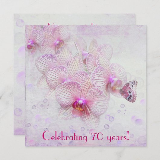 Orchid Invitation Kaart (Voorkant / Achterkant)