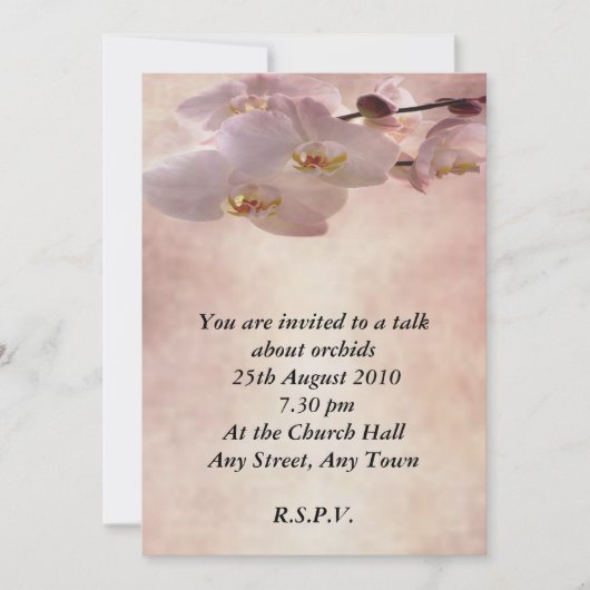 Orchid Invitation Kaart (Voorkant)