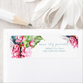 Orchid Isle, Waterverf Pink Orchid, Palm Hosta Ti Etiket (Insitu)