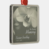 Orchid Kaki Personalized Memorial Funeral Ornament (Rechts)