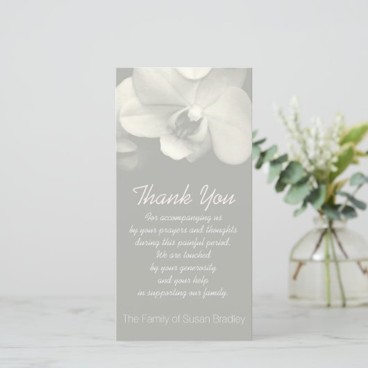 Orchid Kaki Sympathie Bedankt voor je foto-kaart 6 (Staand voorkant)