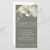 Orchid Kaki Sympathie Hartelijk dank Bedankkaart (Voorkant / Achterkant)